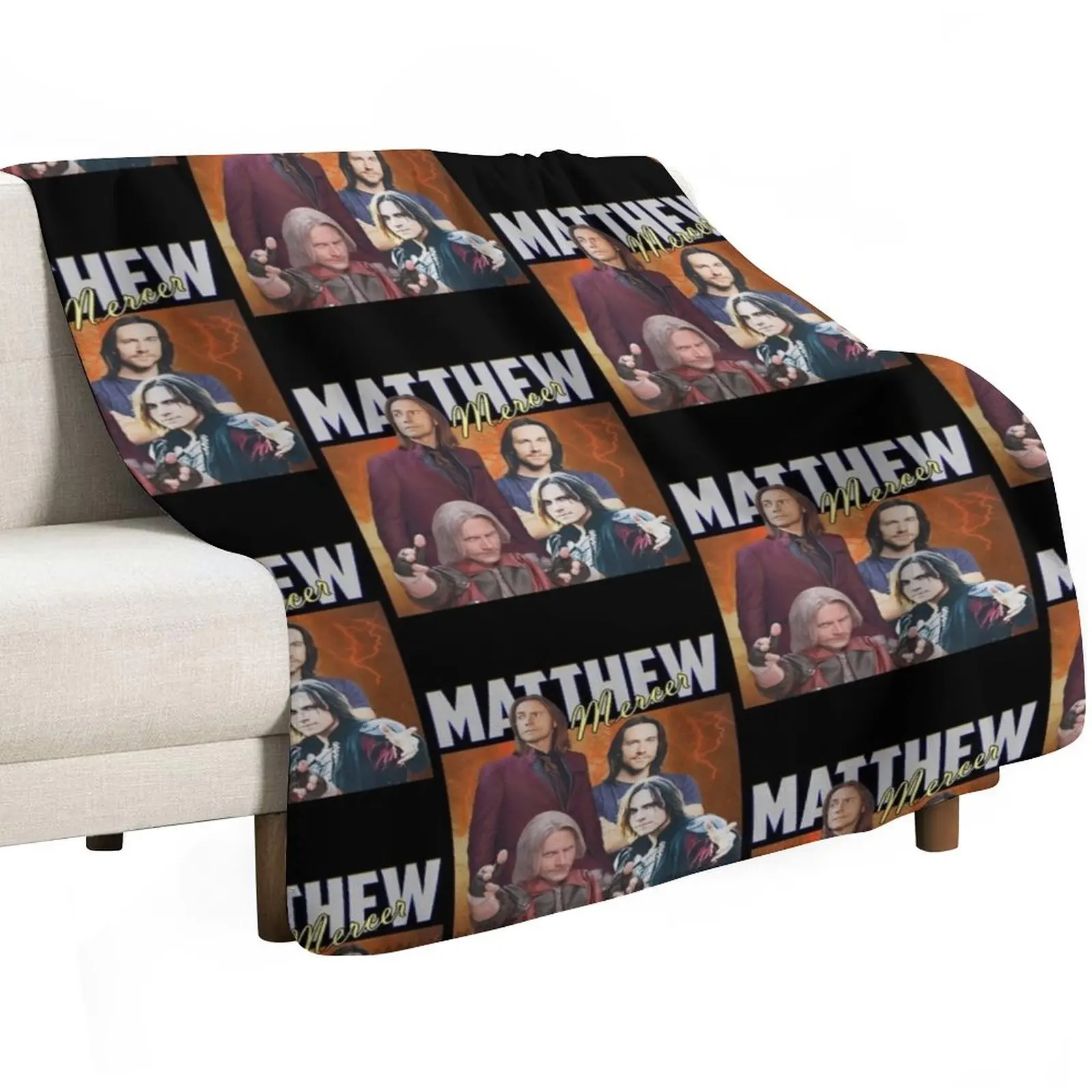 Matthew Mercer Vintage Throw Blanket Cute Travel Bed Vintage Soft Softest Blankets