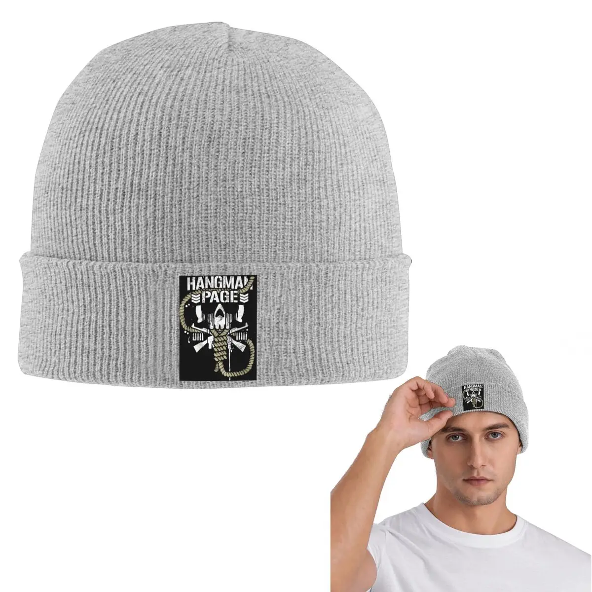 

Теплая вязаная шапка с логотипом Hangman, шляпа в стиле хип-хоп, осенне-зимняя уличная шапка, шапки для мужчин, женщин и взрослых