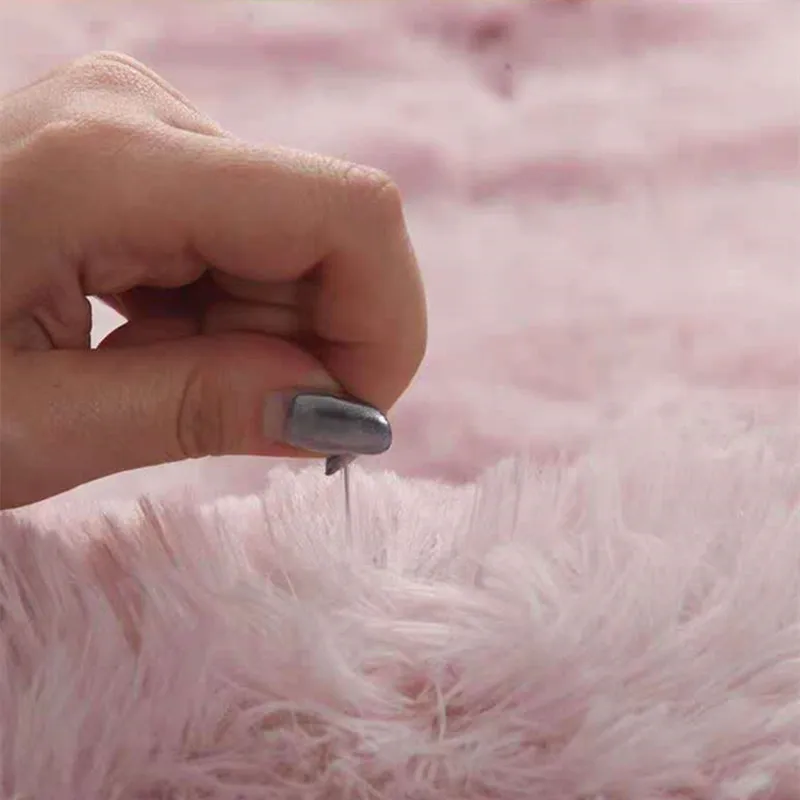 thickened Carpet Gradient Tie-dye Plush Rug Living Room Coffee Table Pad Carpet Bedroom Bedside Bay Window Rug Baby Crawling Mat