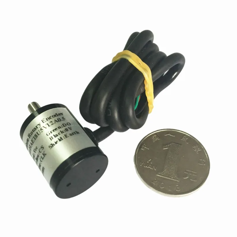 360 Degree Measurement Hall Effect Angle Sensor absolute encoder HAE18U3.3V10A0.5 10bit 1m cable