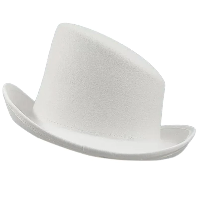 

Elegant Stylish Hat Wool Felted Tall Hat Curly Brimmed Hat Mystery Styles Hat for Parties and Performances