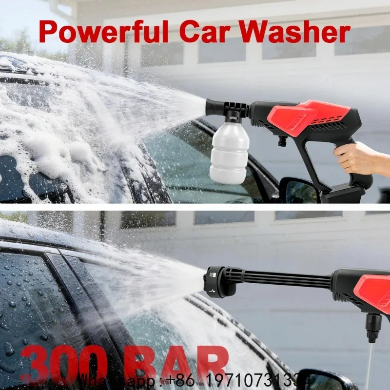 300Bar Brushless High Pressure Car Washer Powerful Cordless Water Gun 6 In 1 Garden Cleaning Washing Tool For Makita 18V Battery view 6