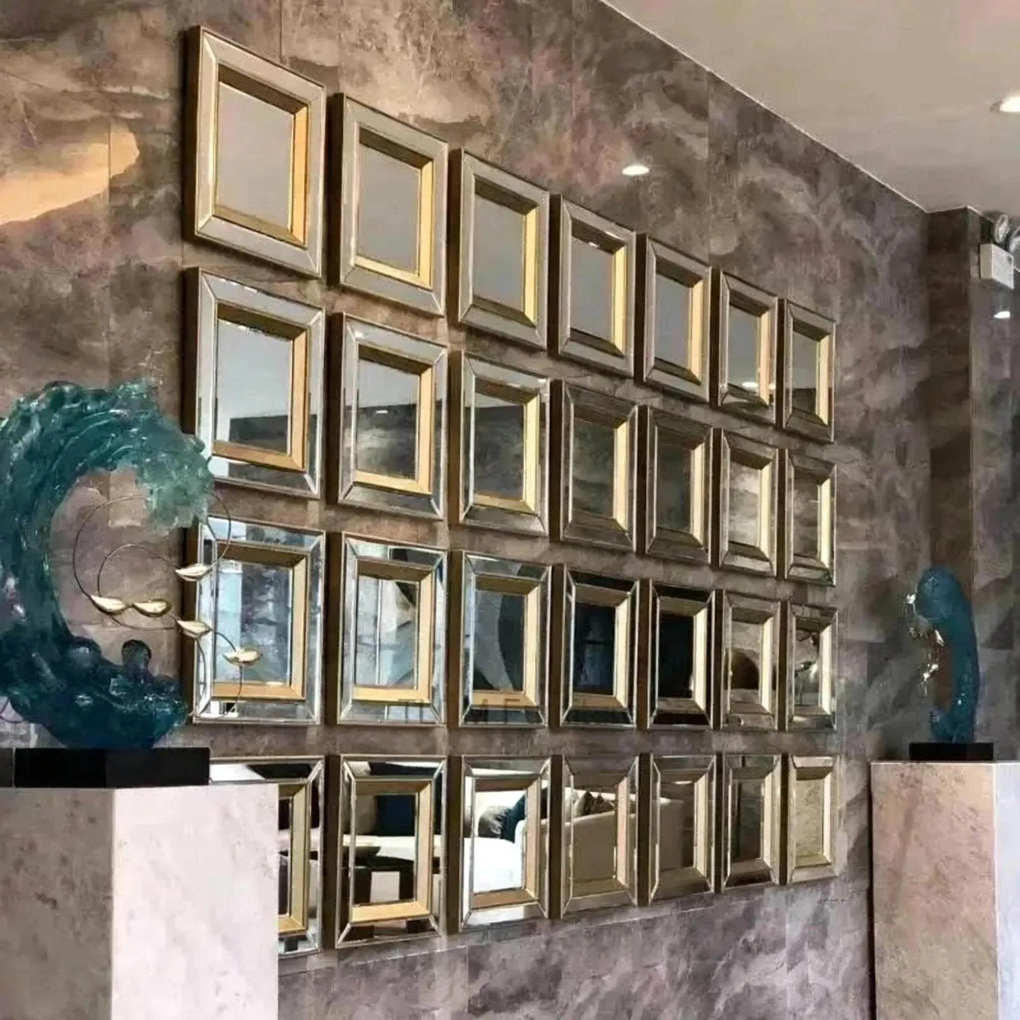 Light Luxury Living Room Background Wall Decorative Mirror Nordic Restaurant Decorative Mirrors Creative Room Decoration Home AA