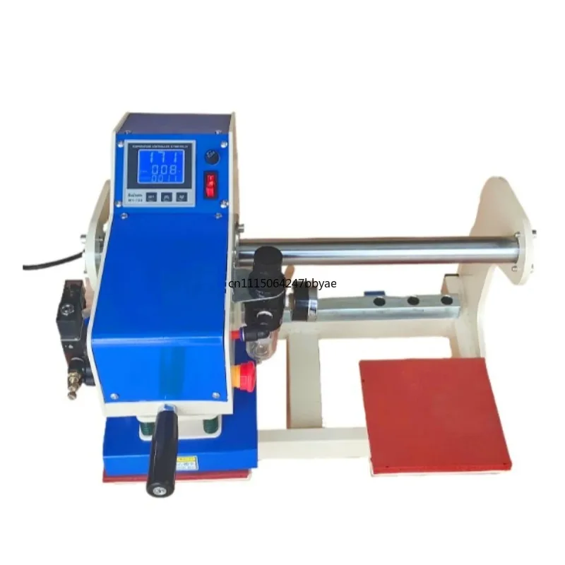 Pneumatic Double Station Heat Press Machine Multifunctional Small Heat Transfer Machine for Logo Label Pattern Hot Stamping