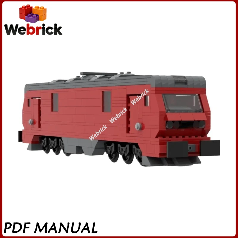 Detailed Heavy Railway Engine Building Blocks, 4500HP Freight Train MOC Model, Exquisite Desktop Display Toy