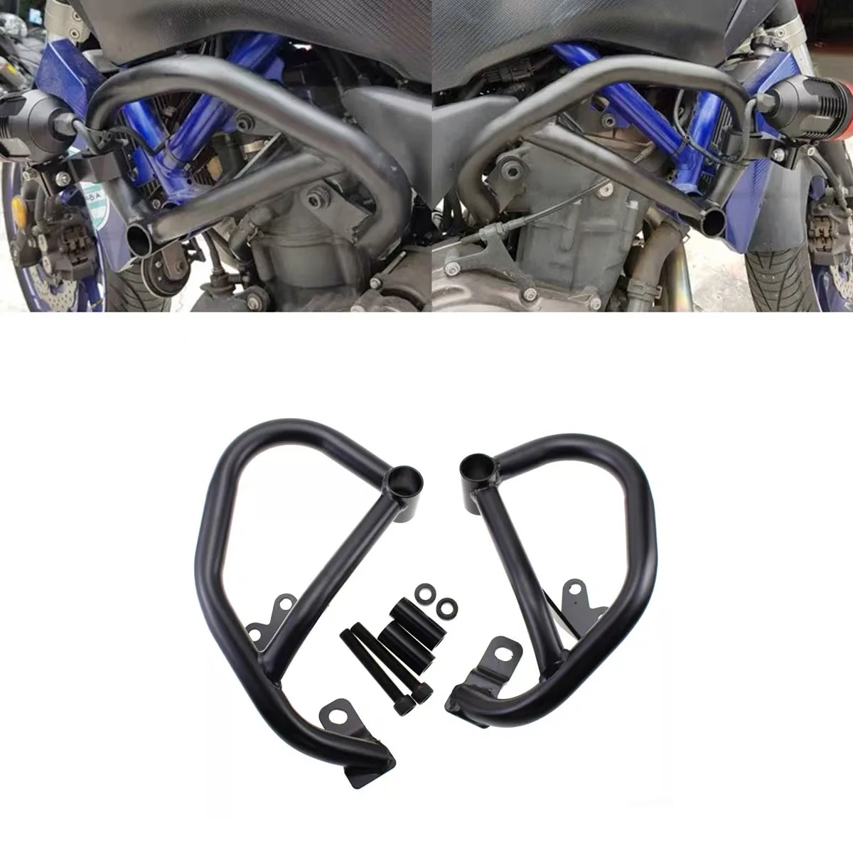 

Для YAMAHA XSR700 FZ-07 MT-07 FZ07 MT07 2014-2024 бампер двигателя мотоцикла защита от падения бампер защита корпуса кронштейн