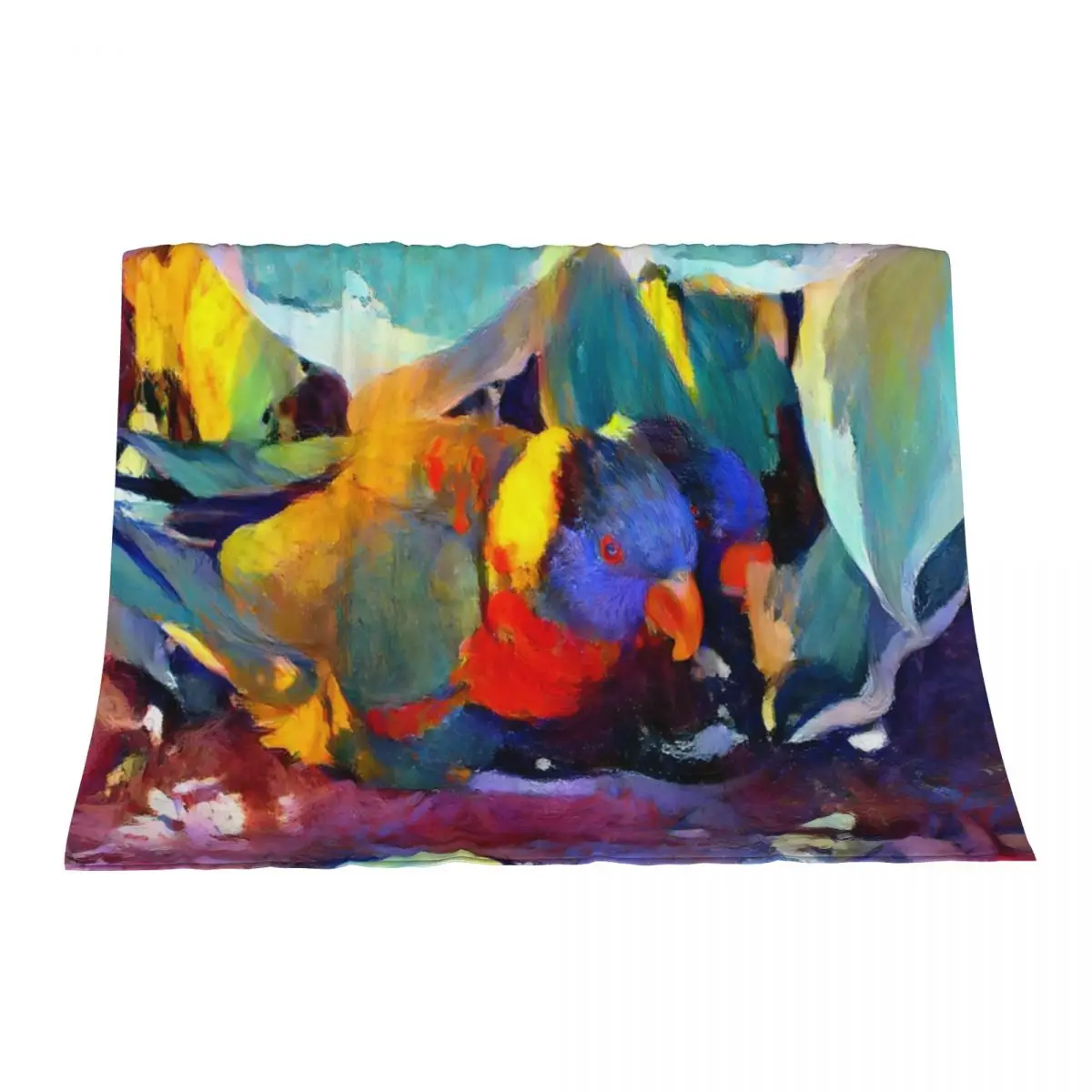 

Sing Sweet - Digital Abstract Nature Art Throw Blanket Flannels Warm Hairy Blankets