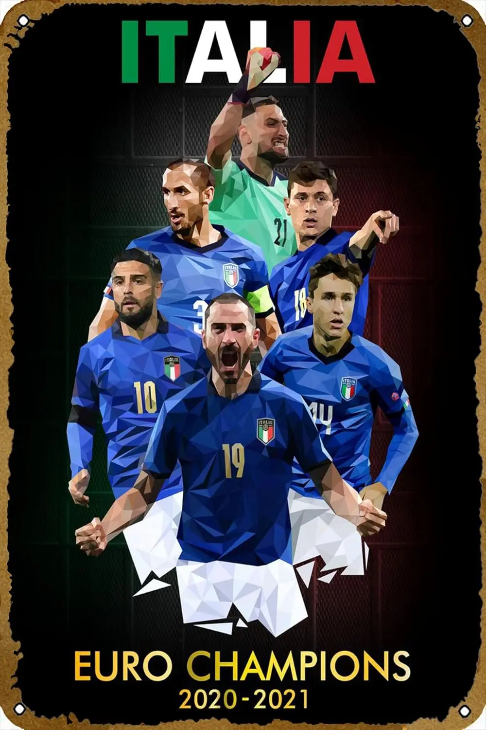 Italia Retro Art Metal Tin Sign 8 x 12 in Sports Vintage Poster Man Cave Decorative 1pc sign