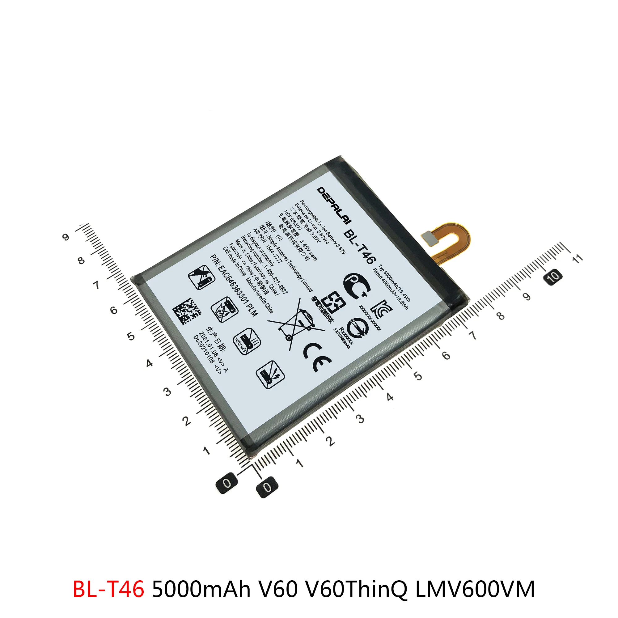 BL-T46 BL-T48 BL-T49 BL-T47 Battery For LG V60 ThinQ STYLO 6 Velvet 5G LM-Q730MM K510 K51S LM-K410BMW phone Batteries