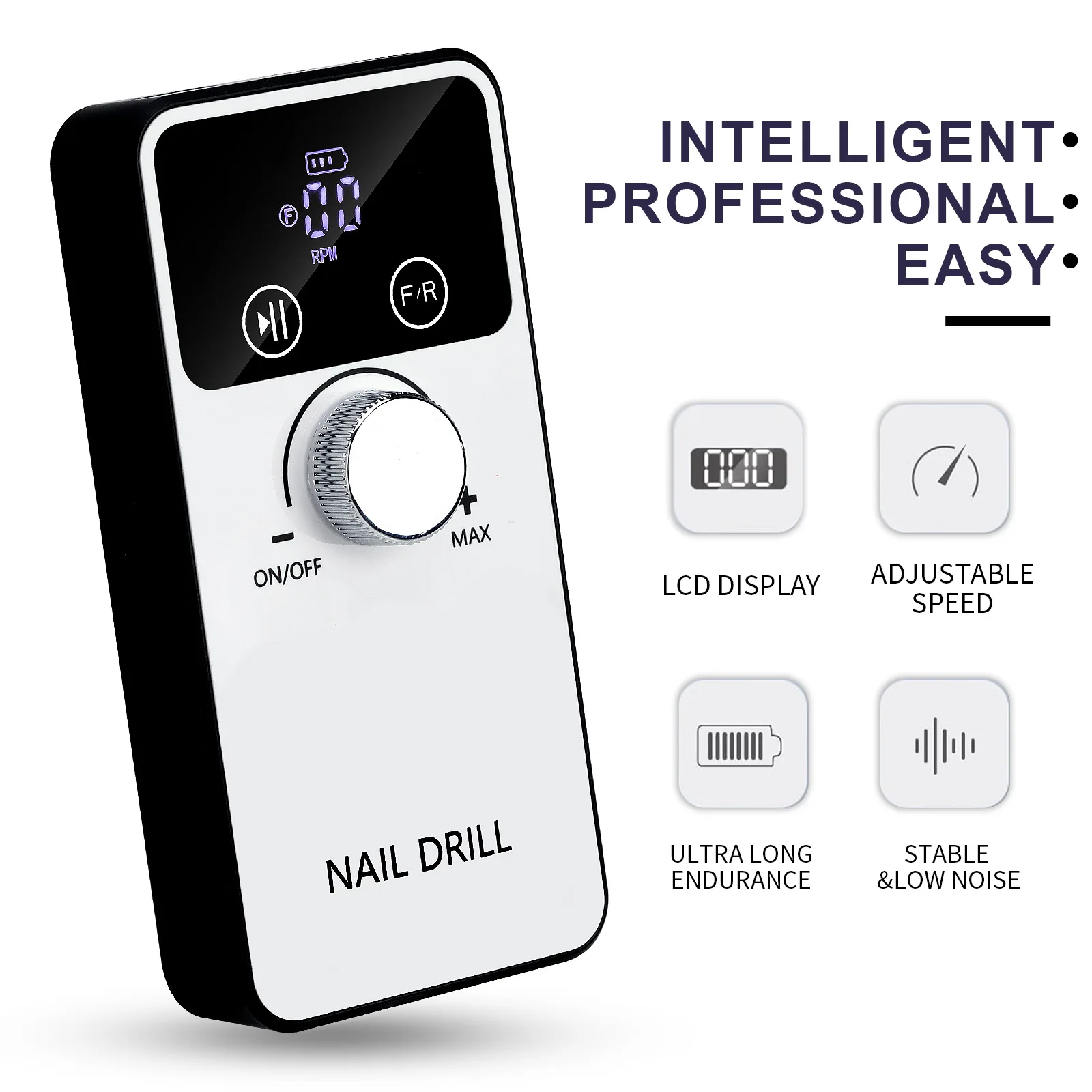 Trapano per unghie a batteria 45000 giri/min Strumento per manicure stile penna ricaricabile elettrica per uso in salone di rimozione delle unghie in gel per calli della pelle morta