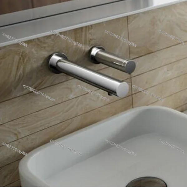 Brass Chrome Automatic Bathroom Sensor Faucet Touchless Soap Dispenser for Home Hotel view 2