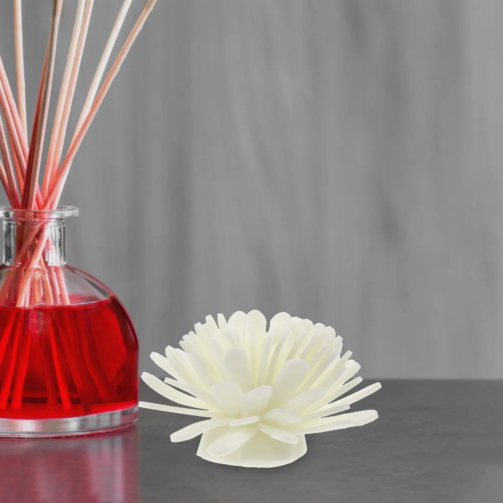 100Pcs Pe Chrysanthemum Flower Diffuser Heads for Aromatherapy Essential Oils Mini Diffuser for Office Desk Home Bathroom Decor