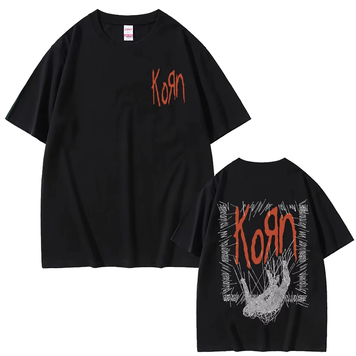 Summer Soft Cotton Casual Top, Vintage Alternative Metal Streetwear Unisex T-Shirt Featuring Rock Band Korn The Nothing T-shirt