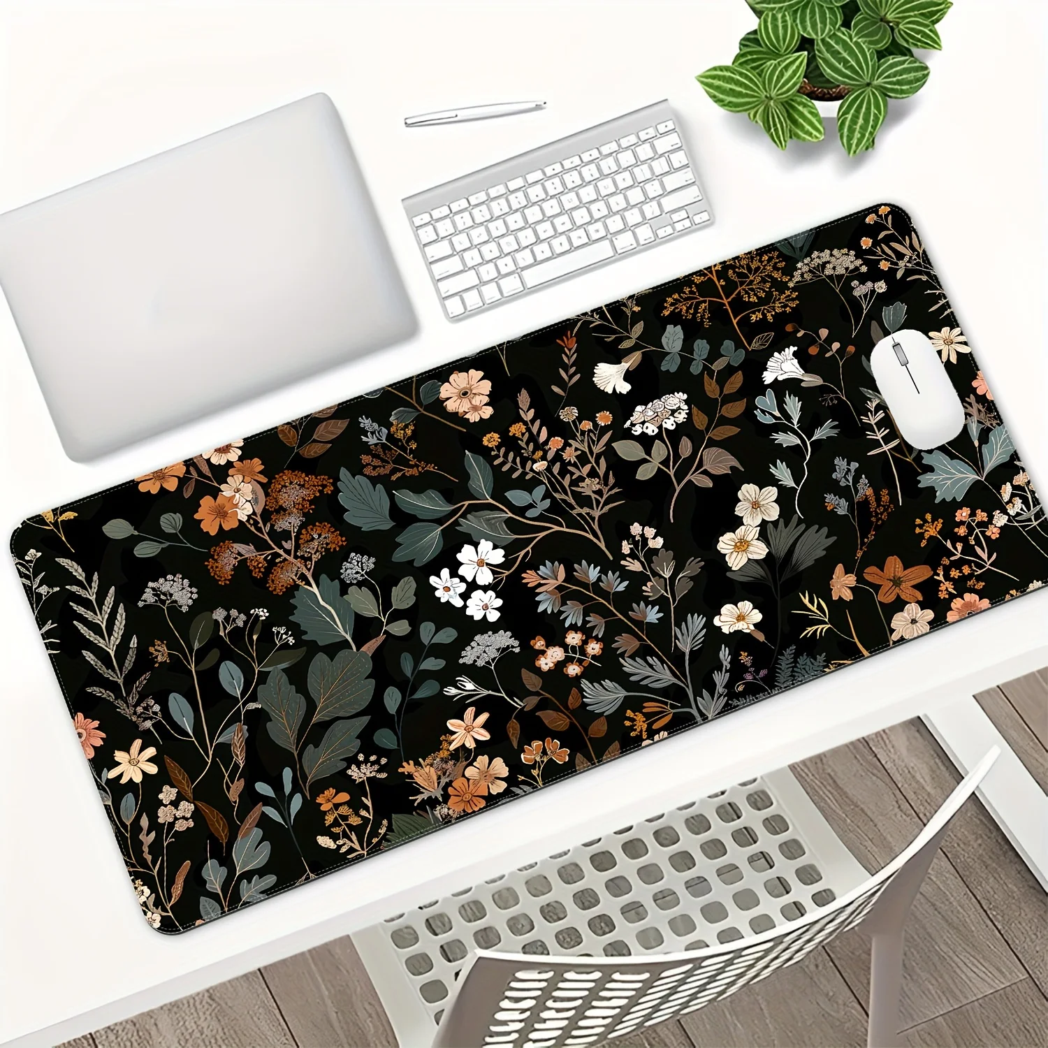 

Floral Extended Gaming Mouse Pad Non-Slip Desk Mat Desktop Accessories Computer Mouse Mat Large Mousepad 900x400 Pc Decoration