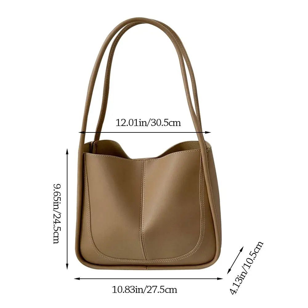 حقيبة كتف إبداعية مع قلادة من البولي يوريثان ذات سعة كبيرة، حقيبة يد كاجوال بسيطة للنساء