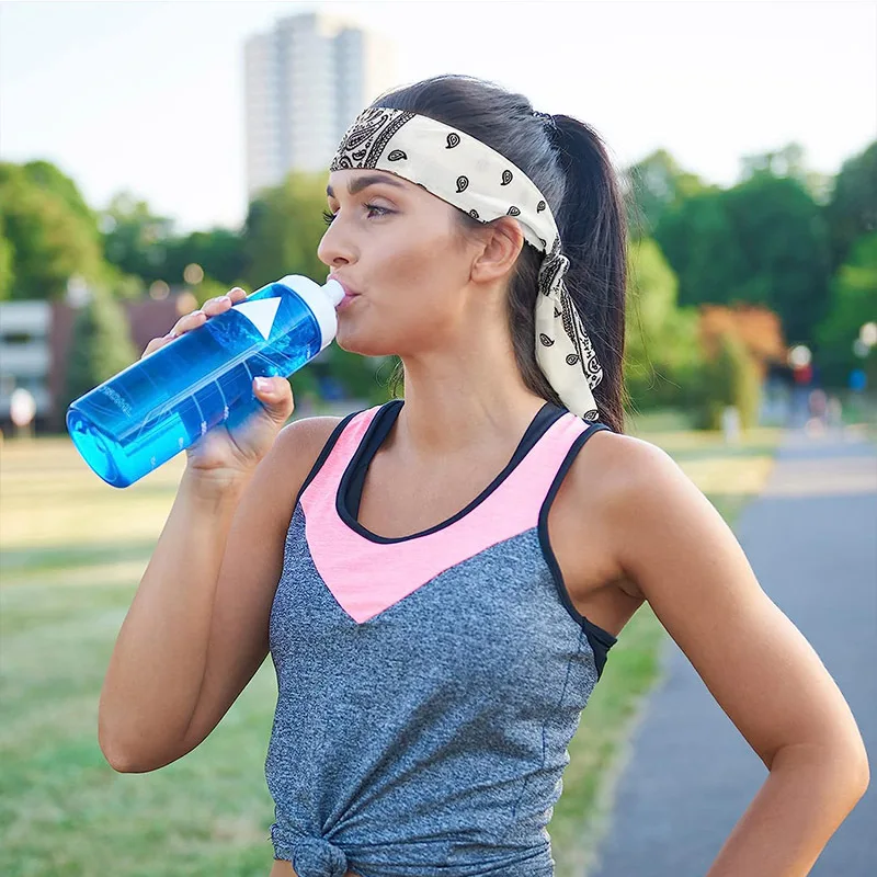 Anti sweat headband with printed cashew tennis pirate headband, sports sweat absorbing yoga headband, cotton ribbon