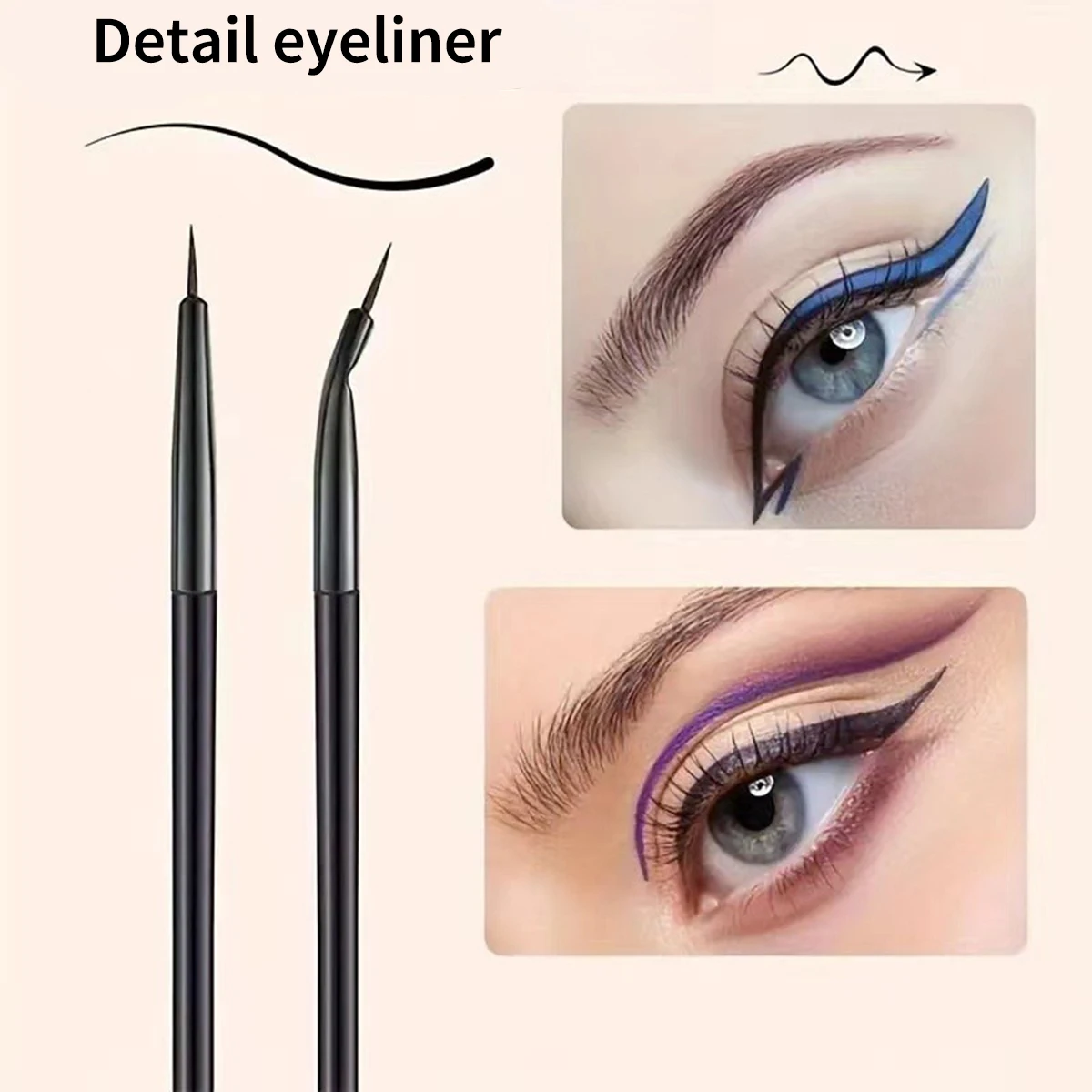 7 Pieces/set Cosmetics Brush Makeup Tools Beginner Angle Eyeliner Brush Flat Eyebrow Brush Makeup Brush Tools