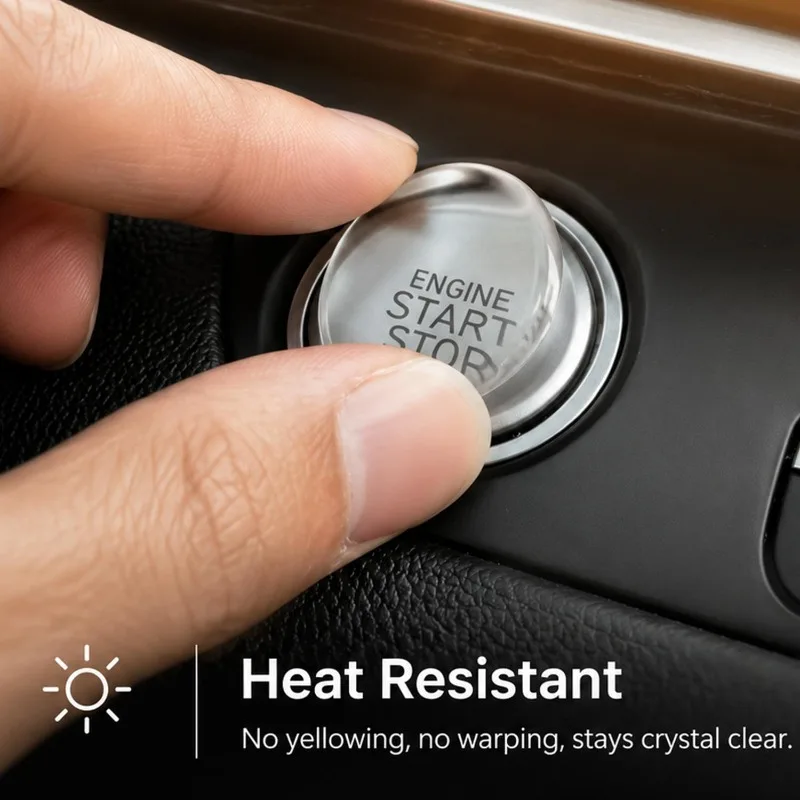 One-click Start Protective Film Car One-click Start Protective Film Button Stickers for Most New-energy Vehicles 1/2/4pcs