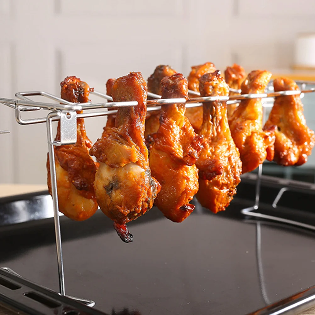 

Нержавеющая сталь, уличная подставка для ног для гриля, прочный инструмент для барбекю для уличного гриля, кемпинга, обжарки, полка с крыльями, барабанная палочка