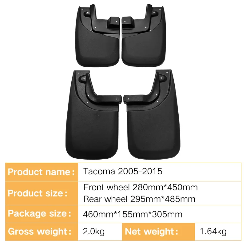 For Toyota Tacoma 05-15 Car mudguard decorative panel, tire mudguard, wheel hub mudguard Beautify car wheels auto parts