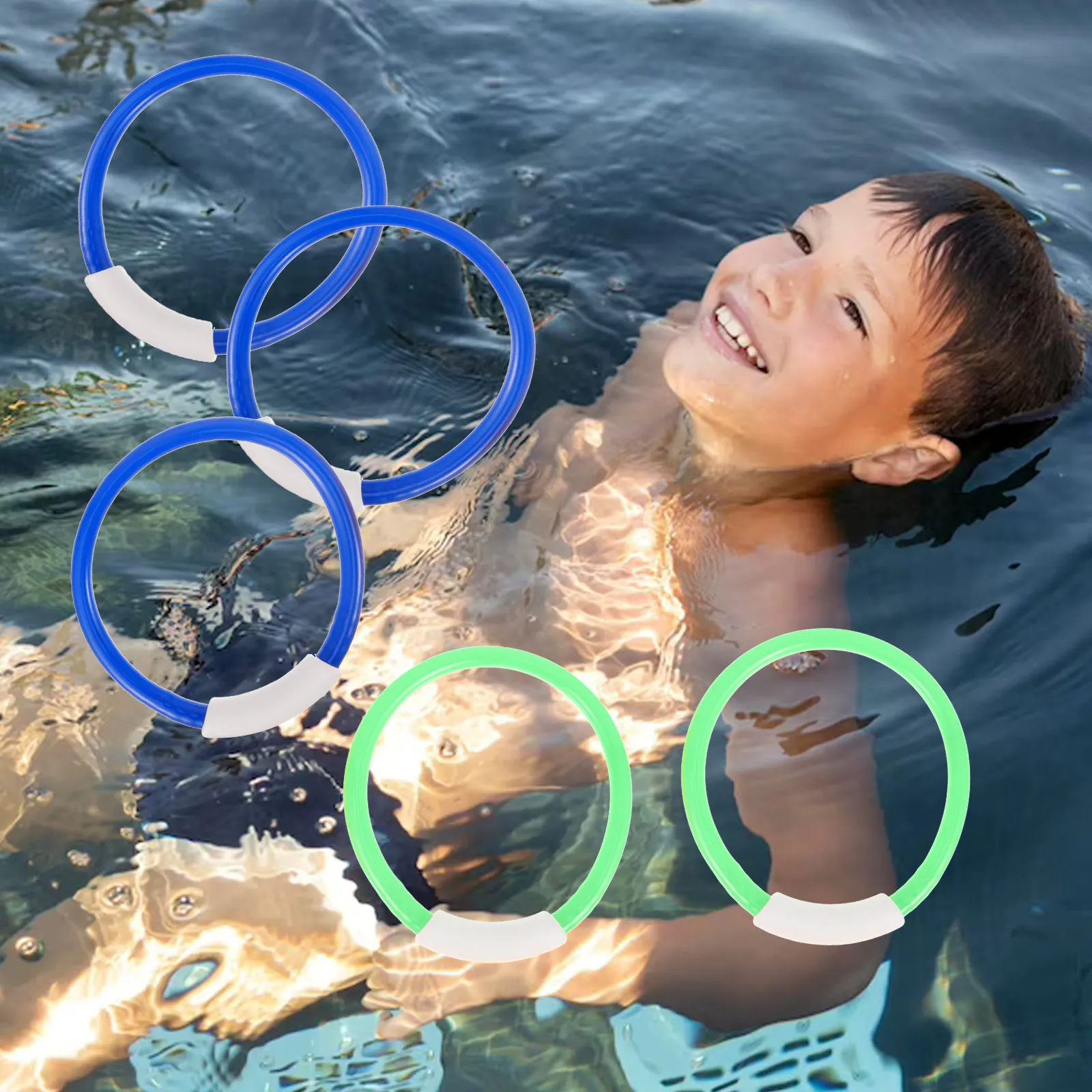 

12Pcs Kids Diving Rings Plastic Safe Summer Swimming Pool Play Promote Underwater Skills Pool Toys for Kids Swim Toys