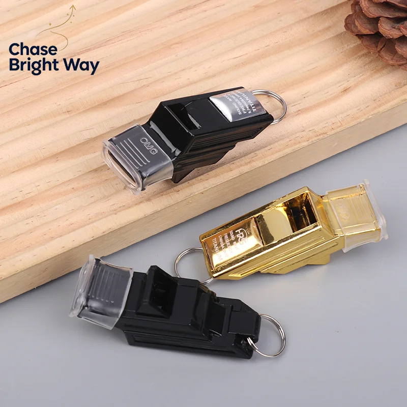 Professional Football Referee Whistles With Lanyard Box Big Sound Plastic Whistles Basketball Whistles  Equipment