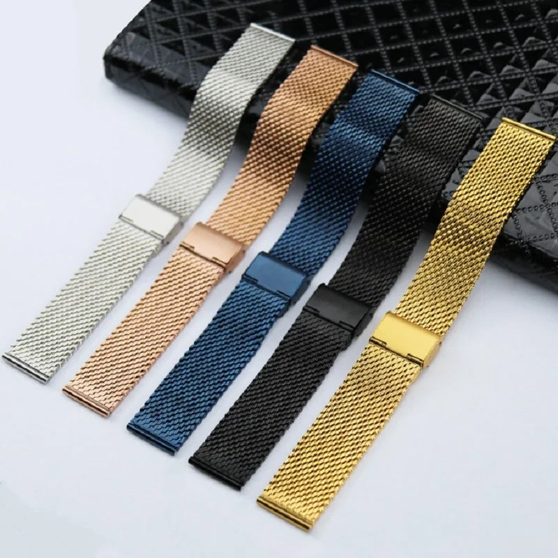 *new style * watch band 18mm 20mm 22mm 24mm Universal Milanese Replacement Wrist Belt Bracelet Stainless Steel Mesh Watch Strap