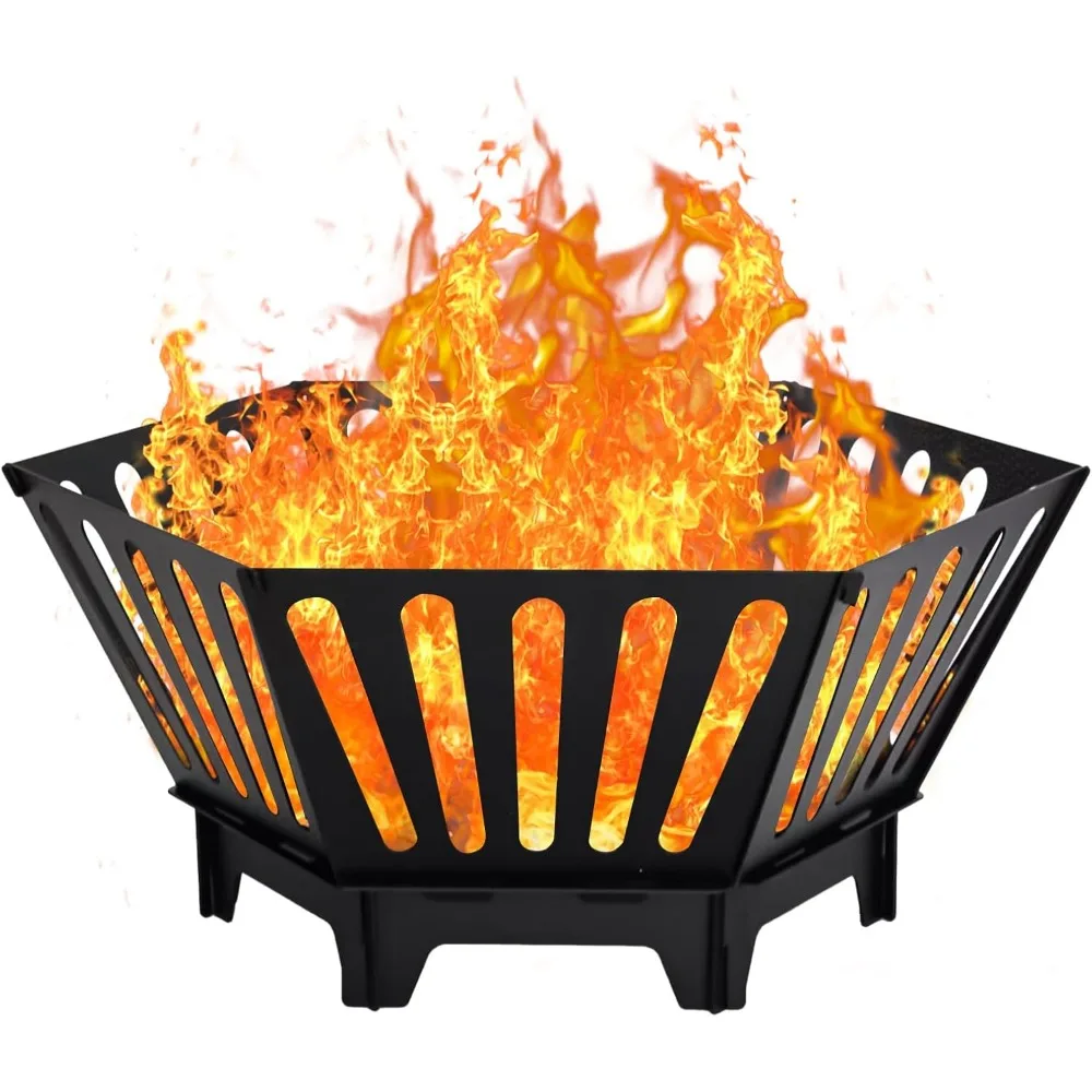 

Портативная костра 22,5 дюйма для приключений на свежем воздухе с сумкой для хранения — идеально подходит для кемпинга, пикников, заднего двора и сборки сада