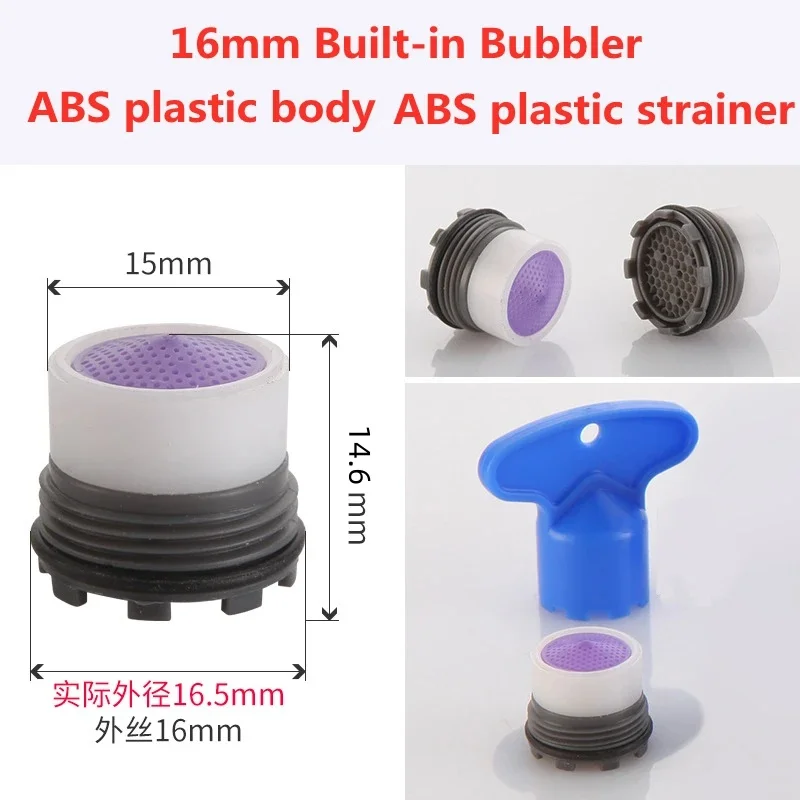 10 Pcs Kitchen Faucet Aerator Adapter 16.5mm Male Thread to Female Thread Tap Device Water Diffuser Nozzle Filter for Sink