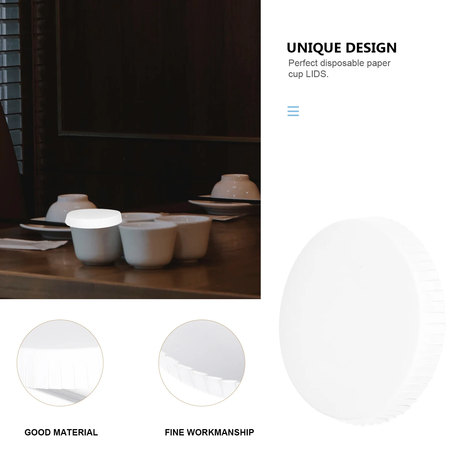 

100 шт. одноразовые крышки для бумажных стаканчиков, штабелируемые крышки для бумажных стаканчиков для питья, пыленепроницаемые крышки для кофе, чая, молока, чая