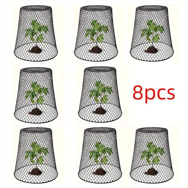 

Защитите свои растения: прочная защита для растений с металлическим и ПВХ покрытием — 23 см/9,13 дюйма, подходит для сада, фермы и теплицы.