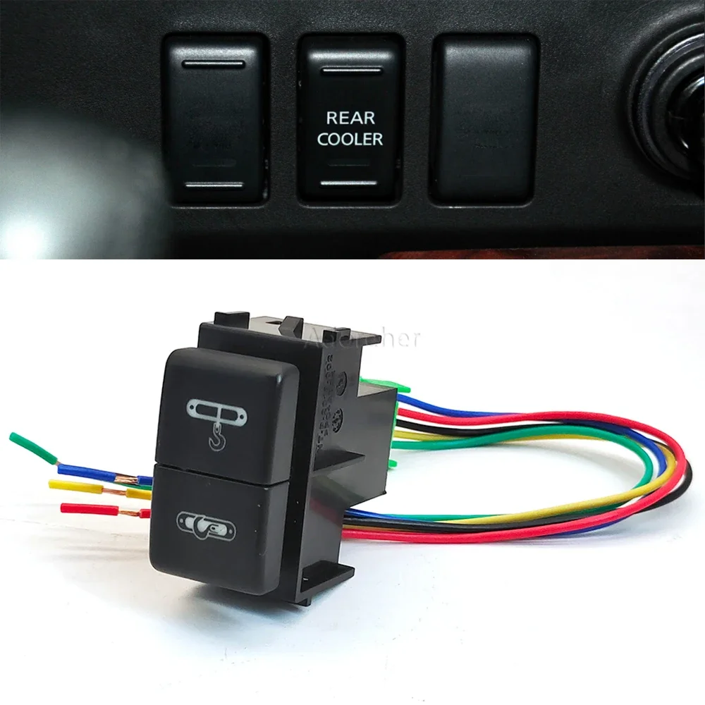 Power Supply Car Dual Key Switch Dual Winch Switch Push Button for Nissan Patrol Y61 Y62 Titan Xterra X-TRAIL Qhashqai 08-15