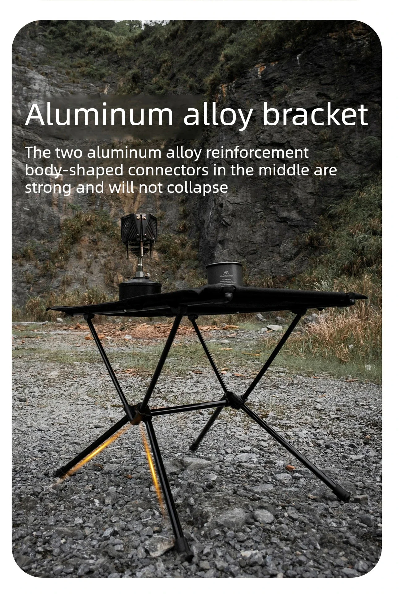 MOUNTAINHIKE Camping-Klapptisch aus Aluminiumlegierung, leichter Tisch aus 900D-Oxford-Stoff, tragbare Touristentische für Picknick im Freien – Detail 5