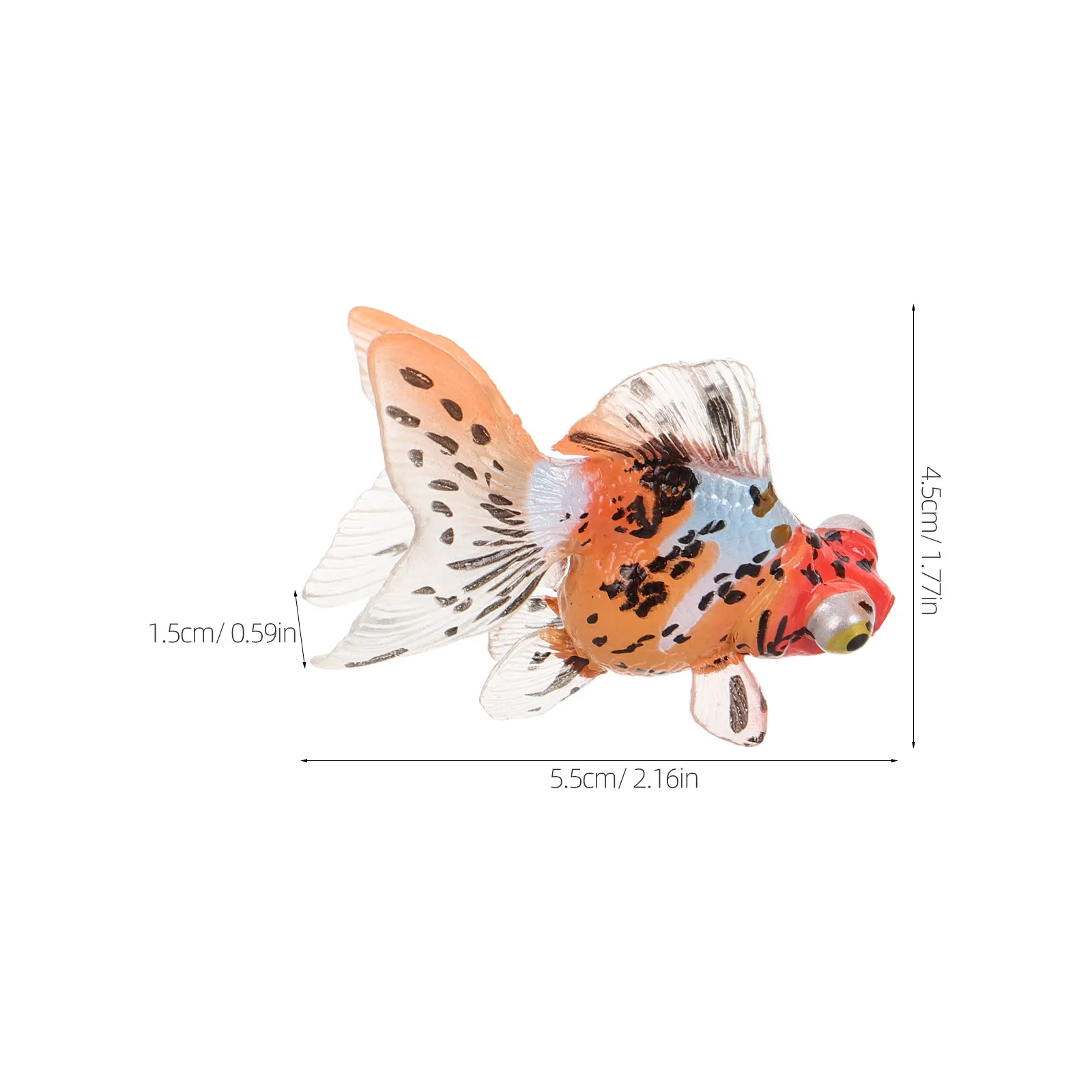 2Pcs Realistic Plastic Goldfish Figures for Kids – Interactive Marine Biology Learning Toy & Aquarium Decoration