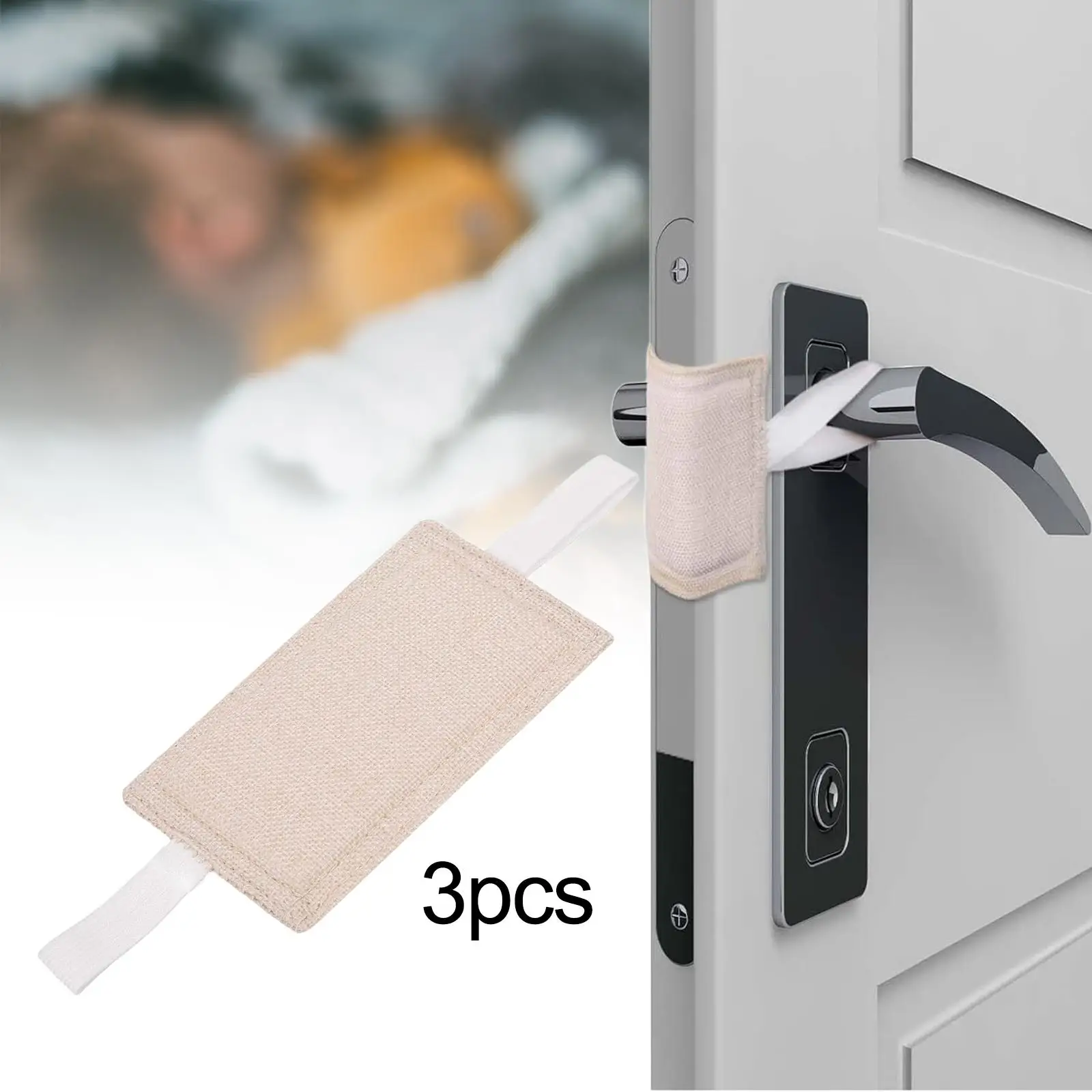 3Pcs Door Silencer No Noise Sound Insulation Silencer Door Latch Cover for Good Sleep Door Latch Cover Toddler