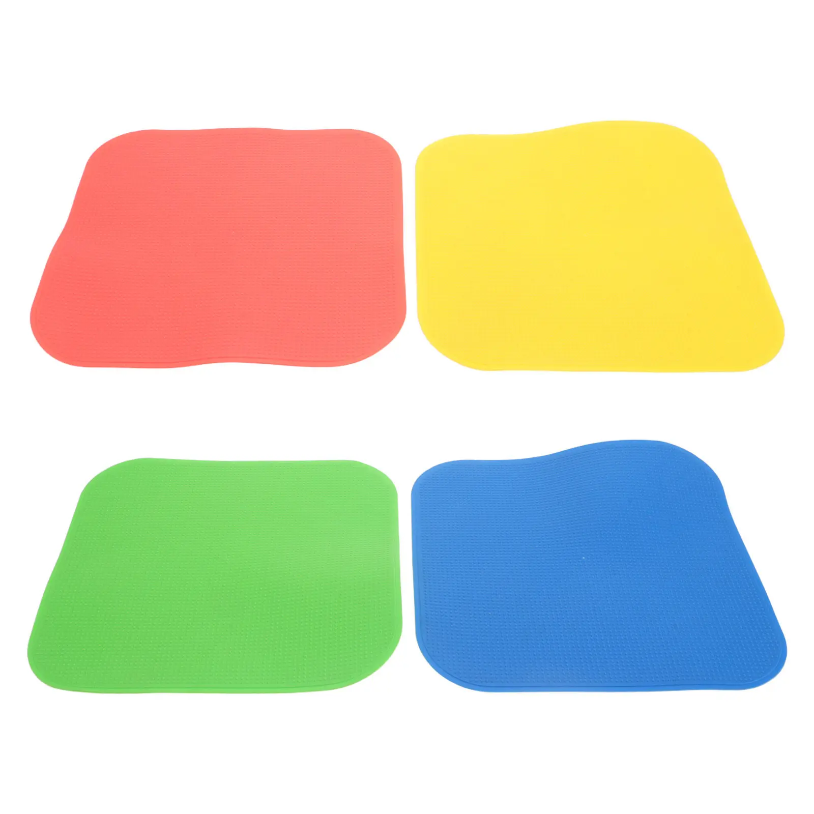 

4Pcs Soccer Training Markers 9 Inch Flat Square Poly Vinyl Spot Non Slip Agility Markers for Playground Pe Class Outdoor Sports