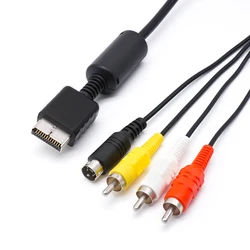 1.8m 2in1 audio video cord wire S-Video AV Cable for PS2 for PS3 for Playstation 1 PSone