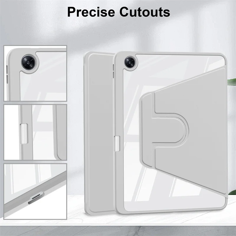 Etui na Oneplus Pad Go 2 12.1 cala 2025 z uchwytem na rysik, obrotowe o 360 stopni, akrylowe, twarde etui z podstawką do OPPO Pad Air 5 12.1 cala — zdjęcie produktu 6