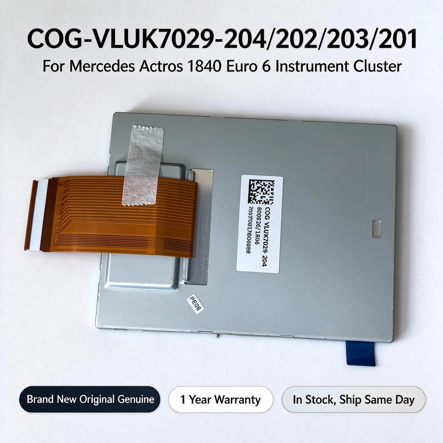 COG-VLUK7029-204 202 203 201 Original New 4.2 Inch TFT-LCD Display Screen for Mercedes Actros 1840 Euro 6 Instrument Cluster