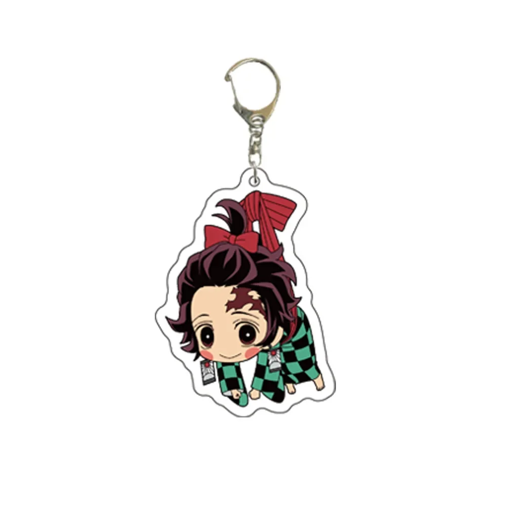 Anime Figure Kamado Tanjirou Kamado Nezuko Agatsuma Zenitsu Key Ring Personality Acrylic Key Chain Model Plate Anime Peripherals