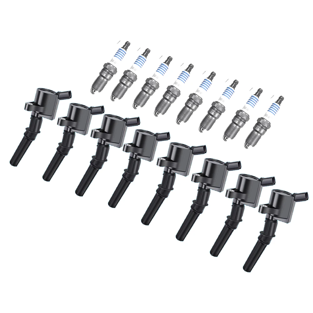 

8Pcs Engine Ignition Coils and Spark Plugs Kit DG508 SP413 for 4.6L V8 Cars