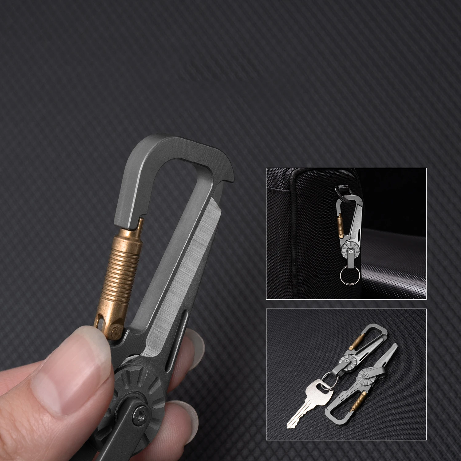 Titanium Alloy Keychain Men's Keychain Pendant Portable EDC Cutting Tool Express Knif e