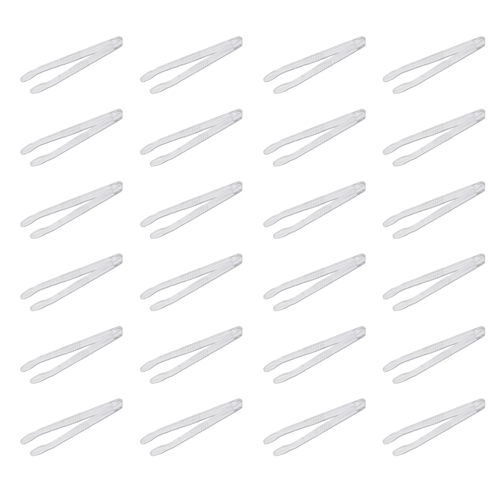 50 pezzi clip per estensione ciglia adesivi per doppia palpebra strumento per trucco in plastica trasparente applicatore per pinzette per ciglia finte