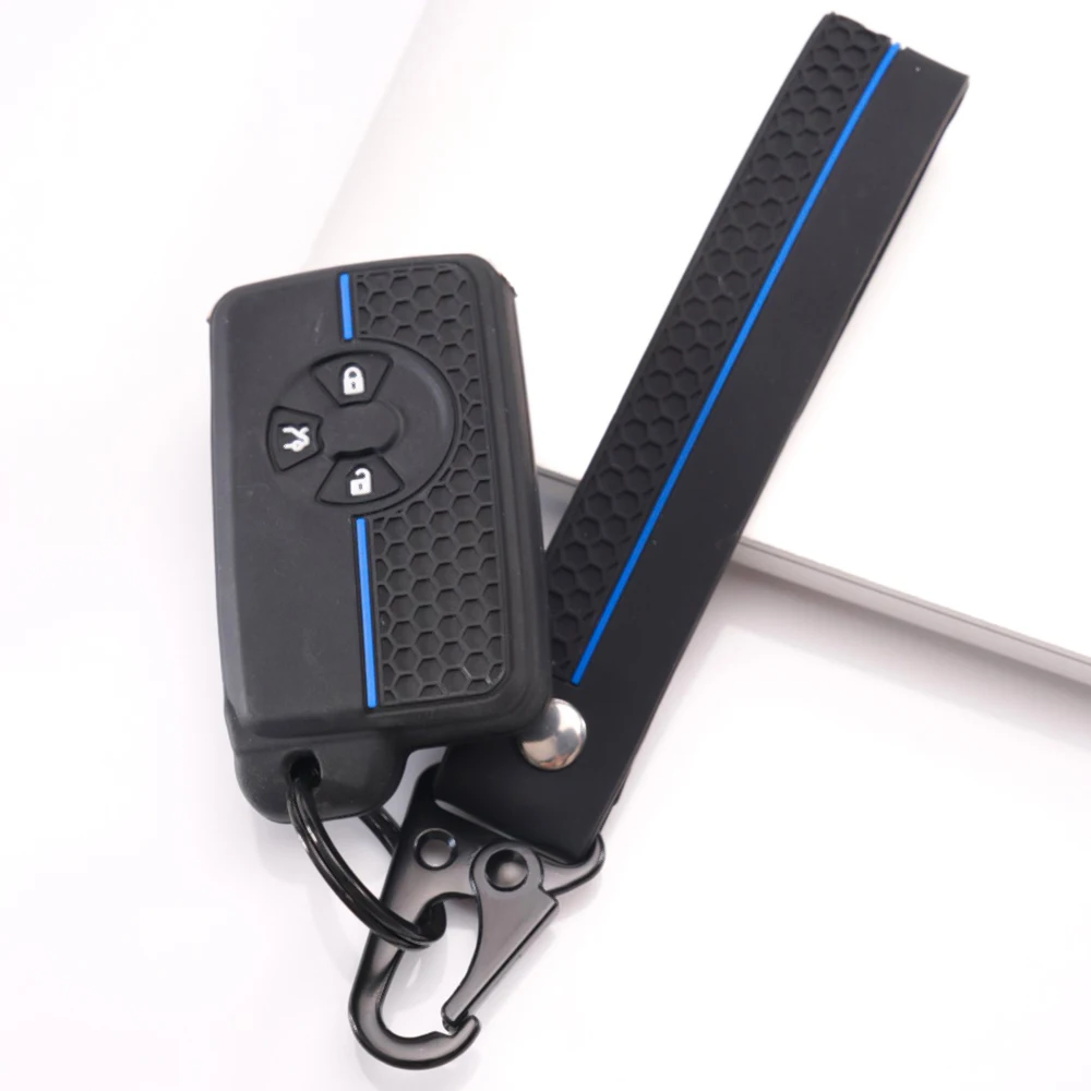 Key Case Cover With Lanyard For Toyota RAV4 Camry Prius Alphard Vellfire Estima Auris Premio Highlander Prado Crown Non Slip