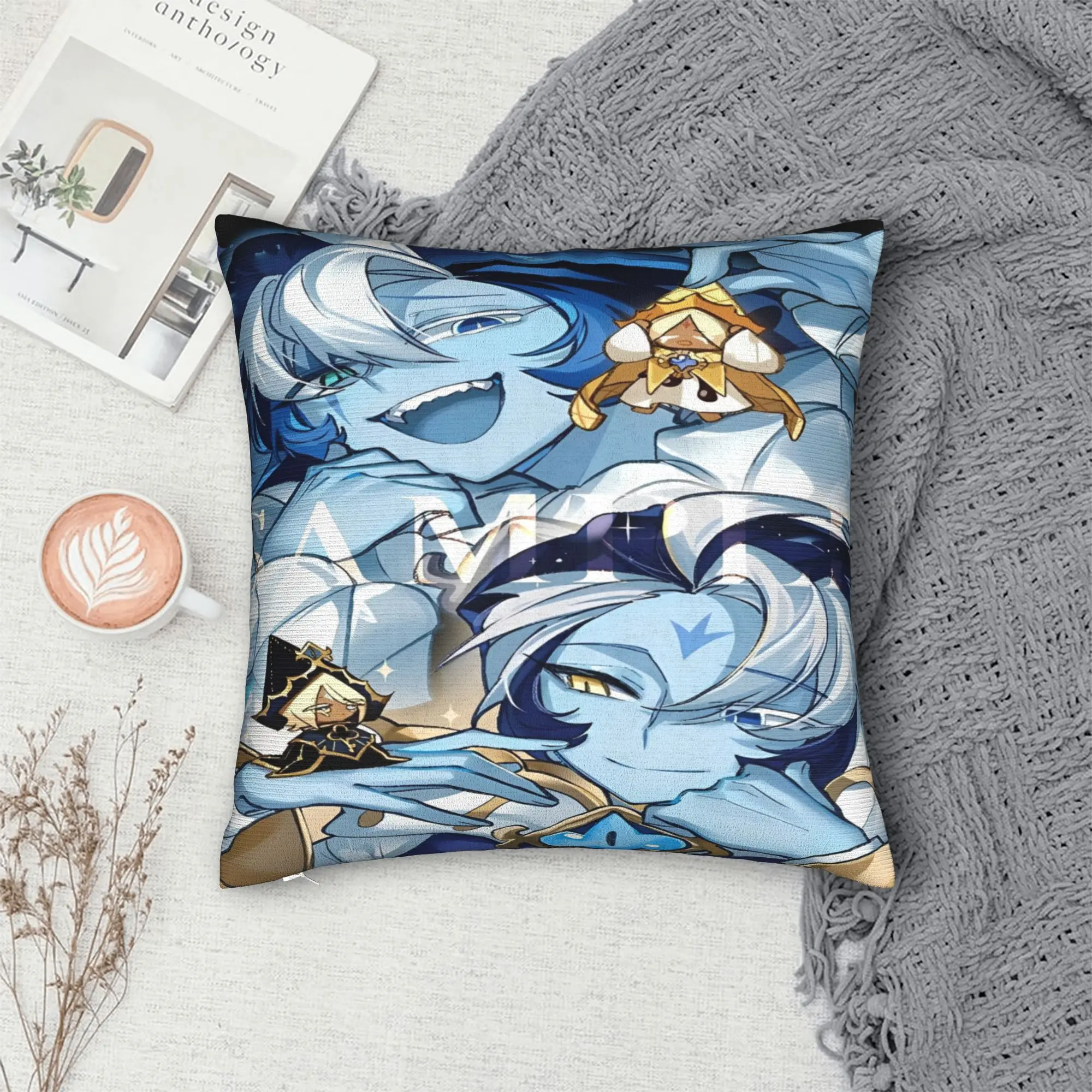 

Наволочка с принтом Cookie Run Kingdom, наволочка для подушек, чехлы для подушек для видеоигр, теплые украшения для гостиной, квадратные, разные размеры