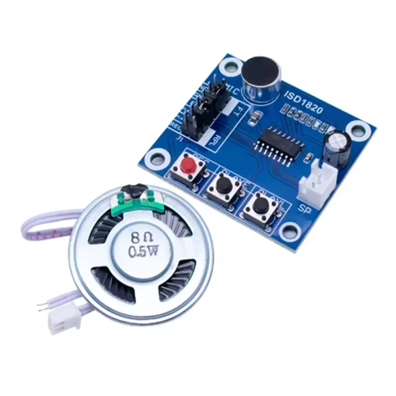 Módulo de Grabación ISD1820, Módulo de Voz, Placa de Voz, Módulo de Teléfono con Micrófonos + Altavoz