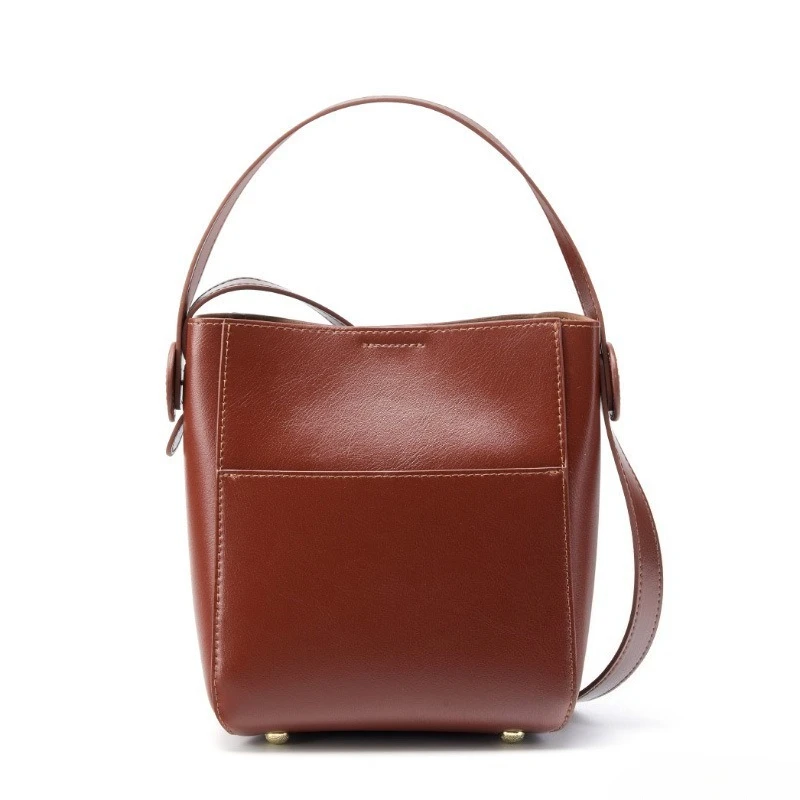 Minimalist Timeless Elegant Everyday Shoulder Bag for Women Genuine Leather Luxury Handbag Portable Durable