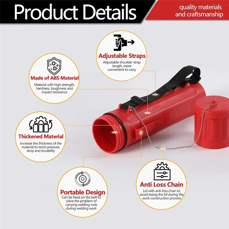 

AB34-2PCS Welding Rod Storage Tube 14Inch Electrode Storage Container Waterproof Welding Rod Holder Welding Rod Container