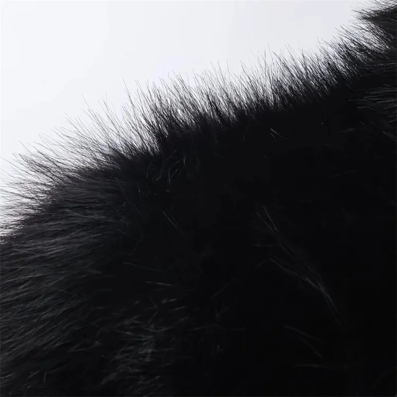 겨울 신상 패셔너블 시크 인조 모피 스탠드 칼라 숏 재킷