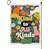 Be Kind to All Kinds Cat Garden Flag 12x18 Inch Kindness Yard Outdoor Decor llz